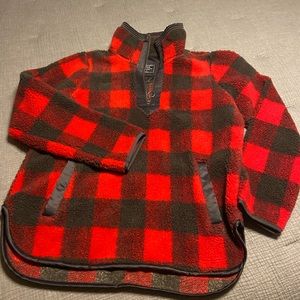 Abercrombie & Fitch - Red and Black Cozy Fleece - size S